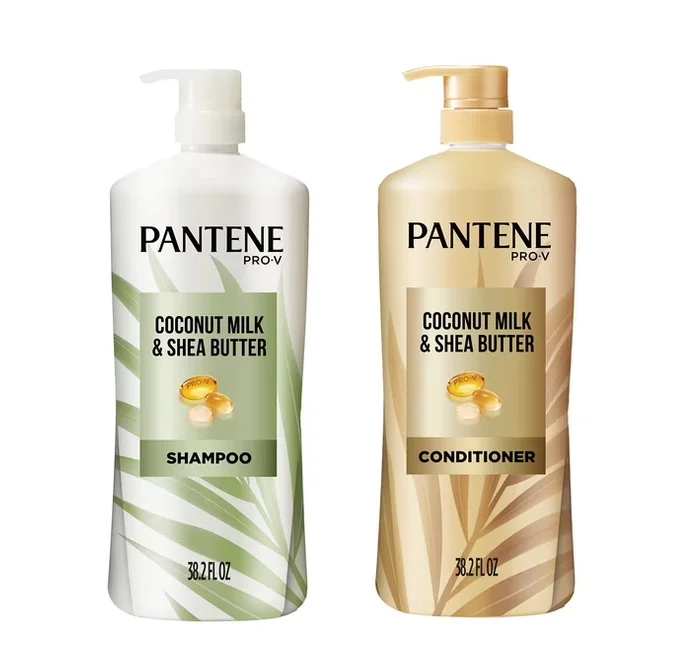 Pantene Shampoo & Conditioner Set, 38.2 fl oz Pump Bottles (2-Pack) – Choose Your Formula