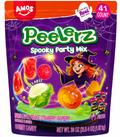 AMOS Peelerz Spooky Party Mix Peelable Gummy Candy, 41 Count, 36 oz – Mango, Raspberry, Apple, Orange & Strawberry, Halloween Party Candy Made with Real Fruit Juice