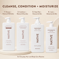 Native Hair and Body Care Set, Shampoo, Conditioner, Body Wash and Lotion, Cashmere, Coconut & Vanilla Scents, 4-Piece Set