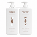 Native Nourishing Body Wash, Coconut & Vanilla, Sulfate Free & Paraben Free, 34 fl oz, 2 Pack (68 fl oz Total)