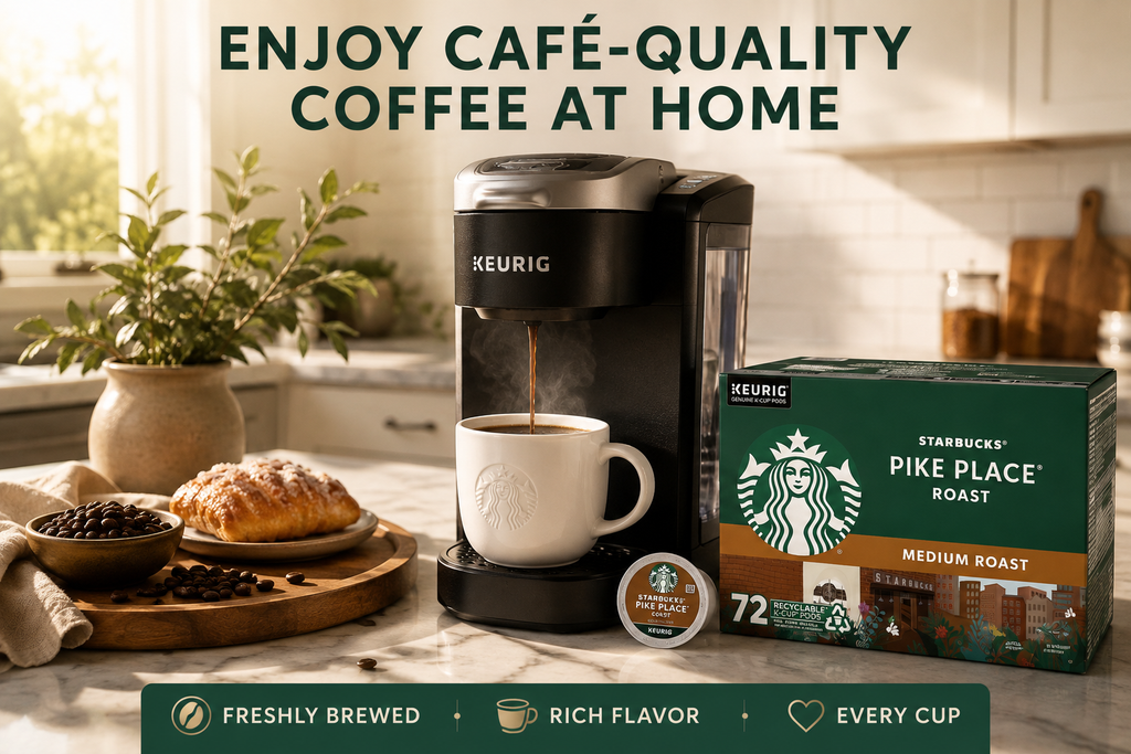 Starbucks Coffee Keurig K-Cup Pods Variety Pack, 72 Count, Medium Roast, Dark Roast & Seasonal Blend, 100% Arabica Coffee, Compatible with Keurig Brewers