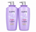 L'Oréal Paris Elvive Hyaluron Plump Hydrating Shampoo & Conditioner Set, Hyaluronic Acid, Up to 72H Hydration, for Dry, Dehydrated Hair, 40 Fl Oz Each (Pack of 2)