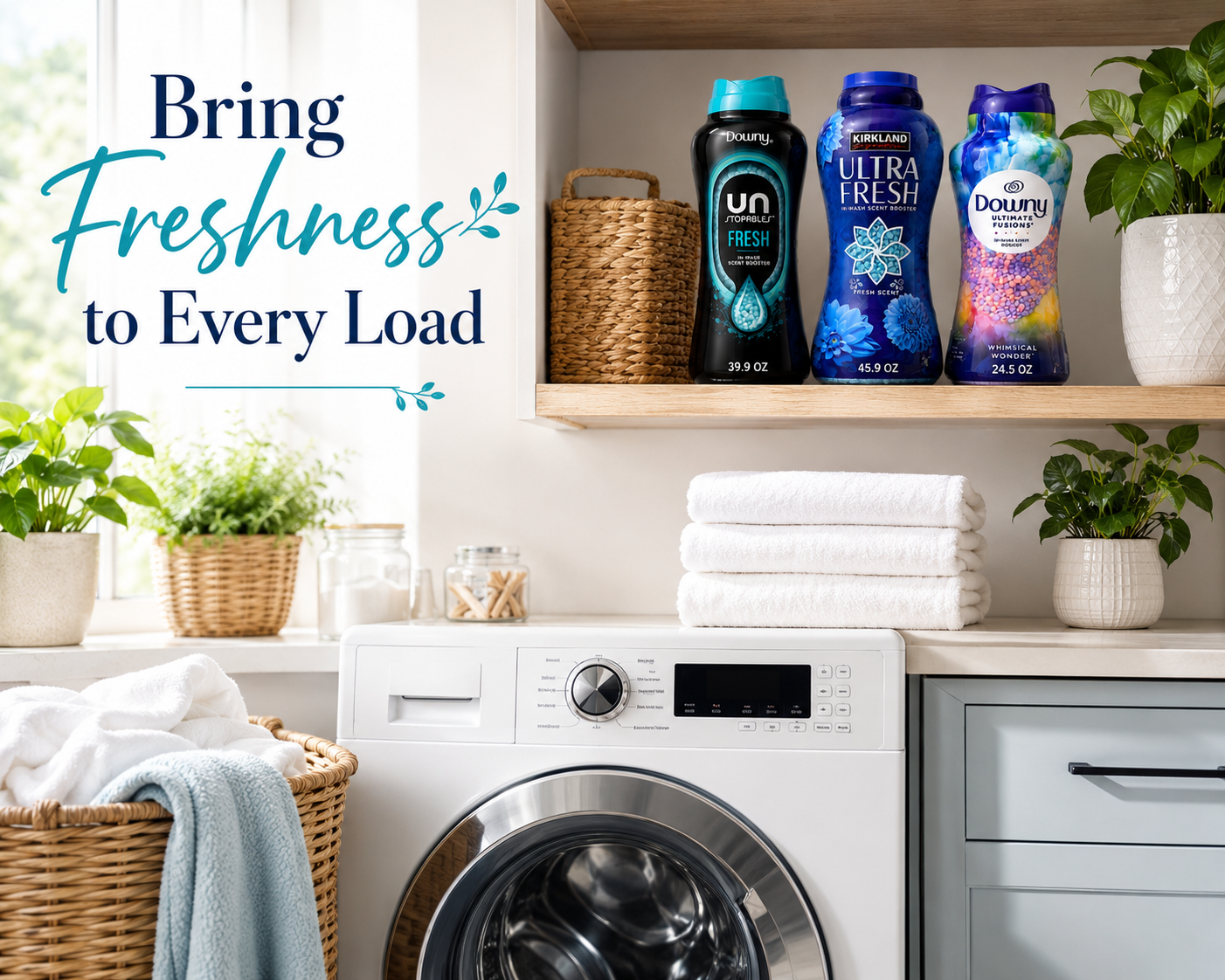 In-Wash Laundry Scent Booster Beads – Downy & Kirkland Signature | Multiple Scents & Sizes | HE Compatible