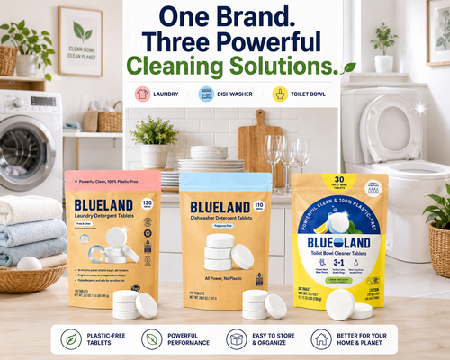 Blueland Plastic-Free Cleaning Tablets – Laundry Detergent Tablets (130 Count), Dishwasher Detergent Tablets (110 Count) or Toilet Bowl Cleaner Tablets (30 Count) | Choose Your Formula