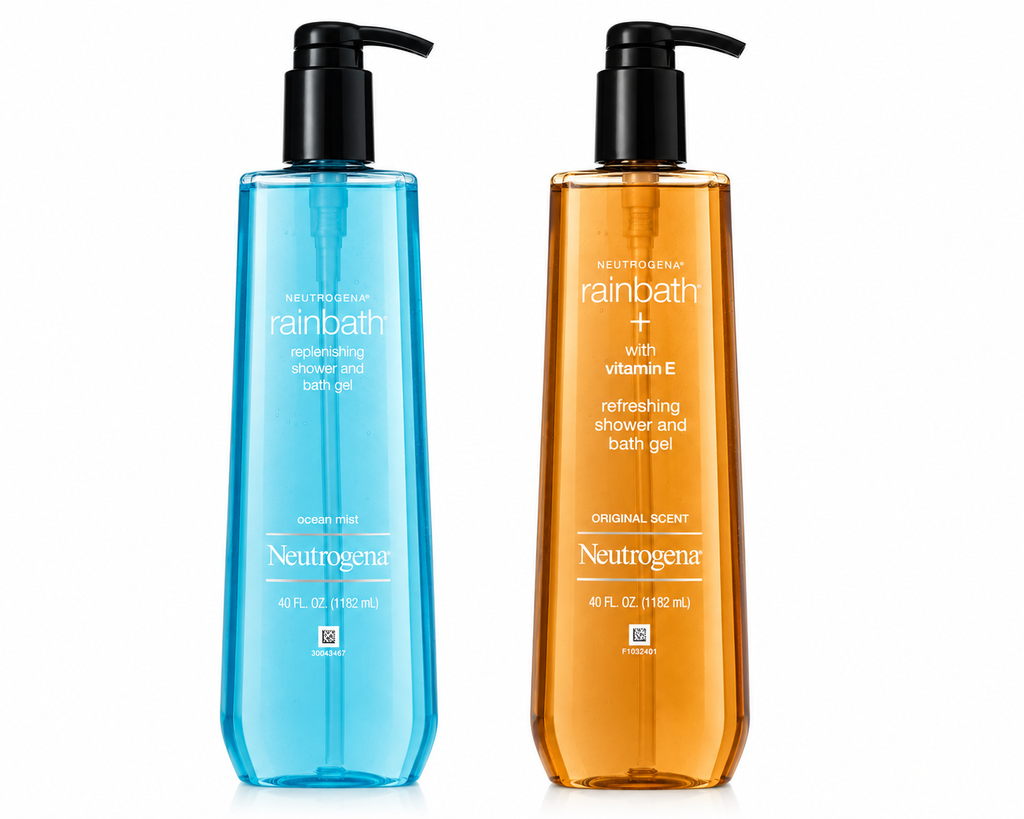 Neutrogena Rainbath Shower & Bath Gel, 40 fl oz, Moisturizing Body Wash, Rich Lather, Multi-Purpose Bath & Shower Cleanser, Original Scent or Ocean Mist Fragrance, Pump Bottle