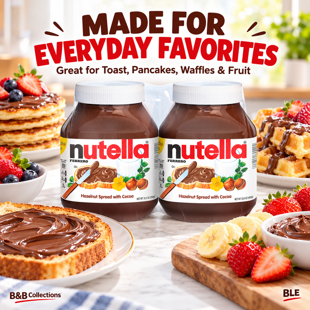 Nutella Hazelnut Spread with Cocoa, 33.5 oz Jars, 2 Count, 67 oz Total