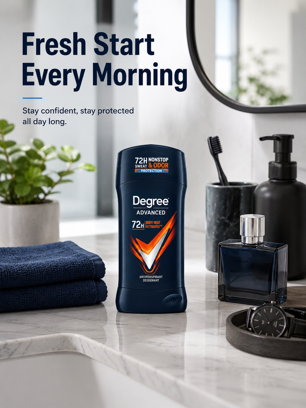 Degree Men's Antiperspirant Deodorant Stick, Advanced, Essential & UltraClear+ Protection, 48H/72H Sweat & Odor Protection, Multiple Scents & Pack Sizes