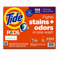 Tide PODS Laundry Detergent Pacs, Spring Meadow Scent, 156 Count (4 Bags), HE Compatible, Designed for Cold Water, Fights Stains & Odors