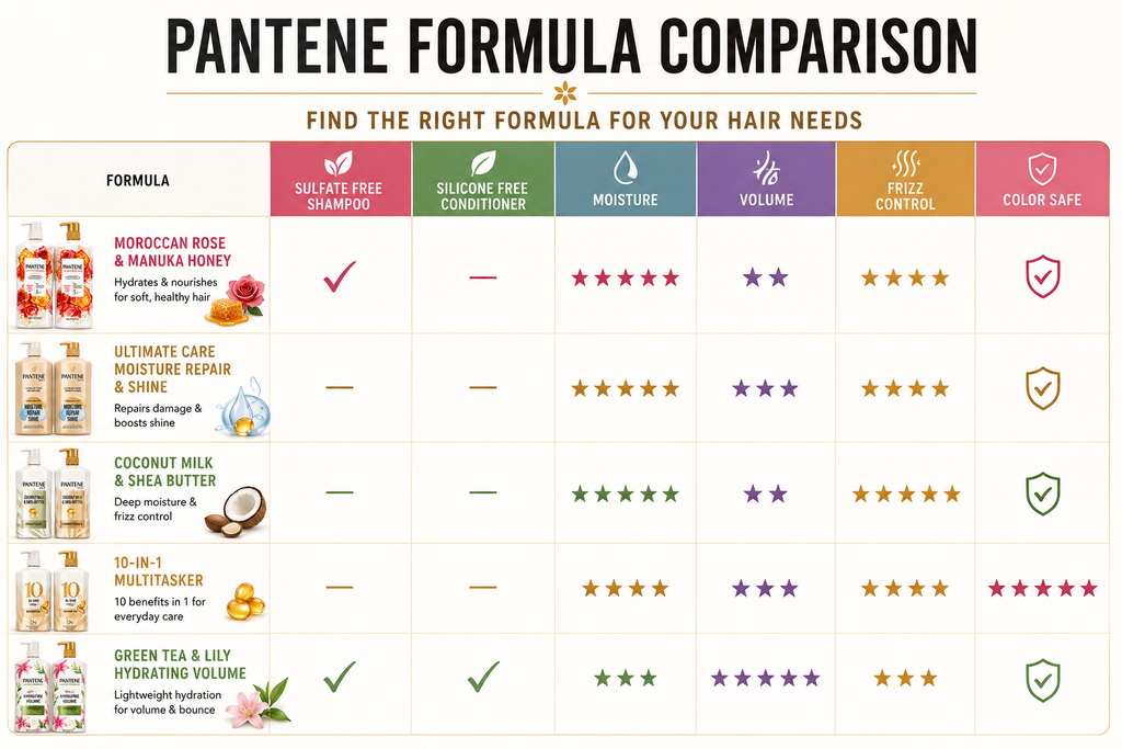Pantene Shampoo & Conditioner Set, 38.2 fl oz Pump Bottles (2-Pack) – Choose Your Formula
