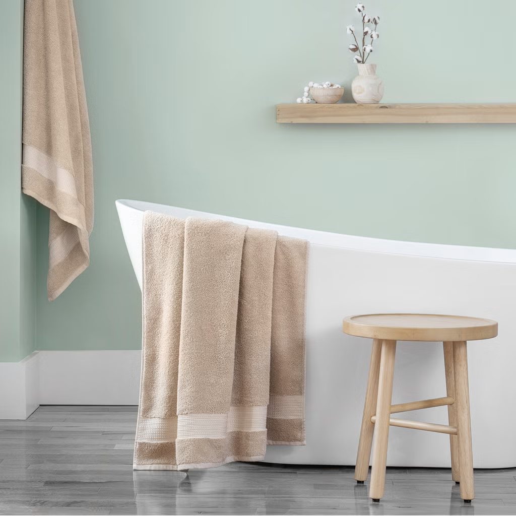 Purely Indulgent 6-Piece Towel Set, 2 Bath Towels 30×58 in, 2 Hand Towels 16×30 in & 2 Washcloths 13×13 in, 5 Color Options