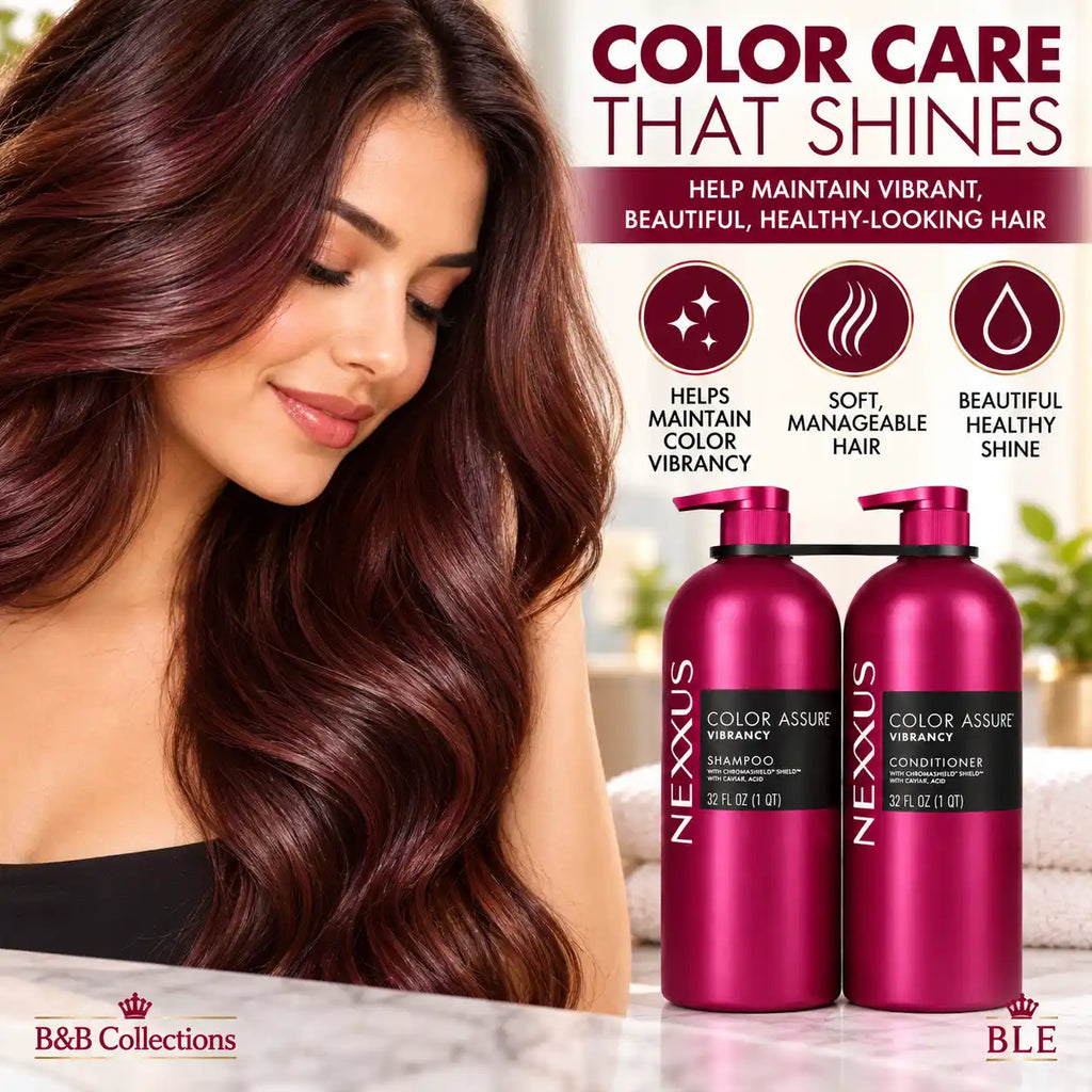 Nexxus Color Assure Vibrancy Shampoo & Conditioner Set, 32 fl oz Each, Color-Treated Hair Care, 2-Piece Set