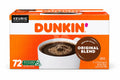 Dunkin' Original Blend Medium Roast Coffee, Genuine Keurig K-Cup Pods, Smooth & Rich Flavor, 72 Count