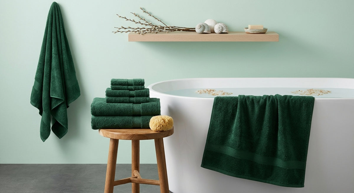 Purely Indulgent 6-Piece Towel Set, 2 Bath Towels 30×58 in, 2 Hand Towels 16×30 in & 2 Washcloths 13×13 in, 5 Color Options