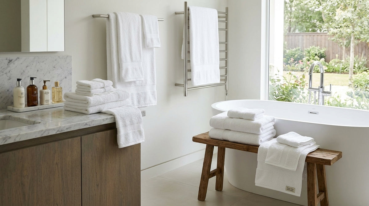 Purely Indulgent 6-Piece Towel Set, 2 Bath Towels 30×58 in, 2 Hand Towels 16×30 in & 2 Washcloths 13×13 in, 5 Color Options