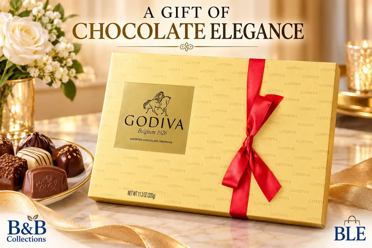 Godiva Assorted Chocolate Creations Gift Box, Premium Belgian Chocolate Assortment, Elegant Gold Gift Box with Red Ribbon, 11.3 oz (320 g)