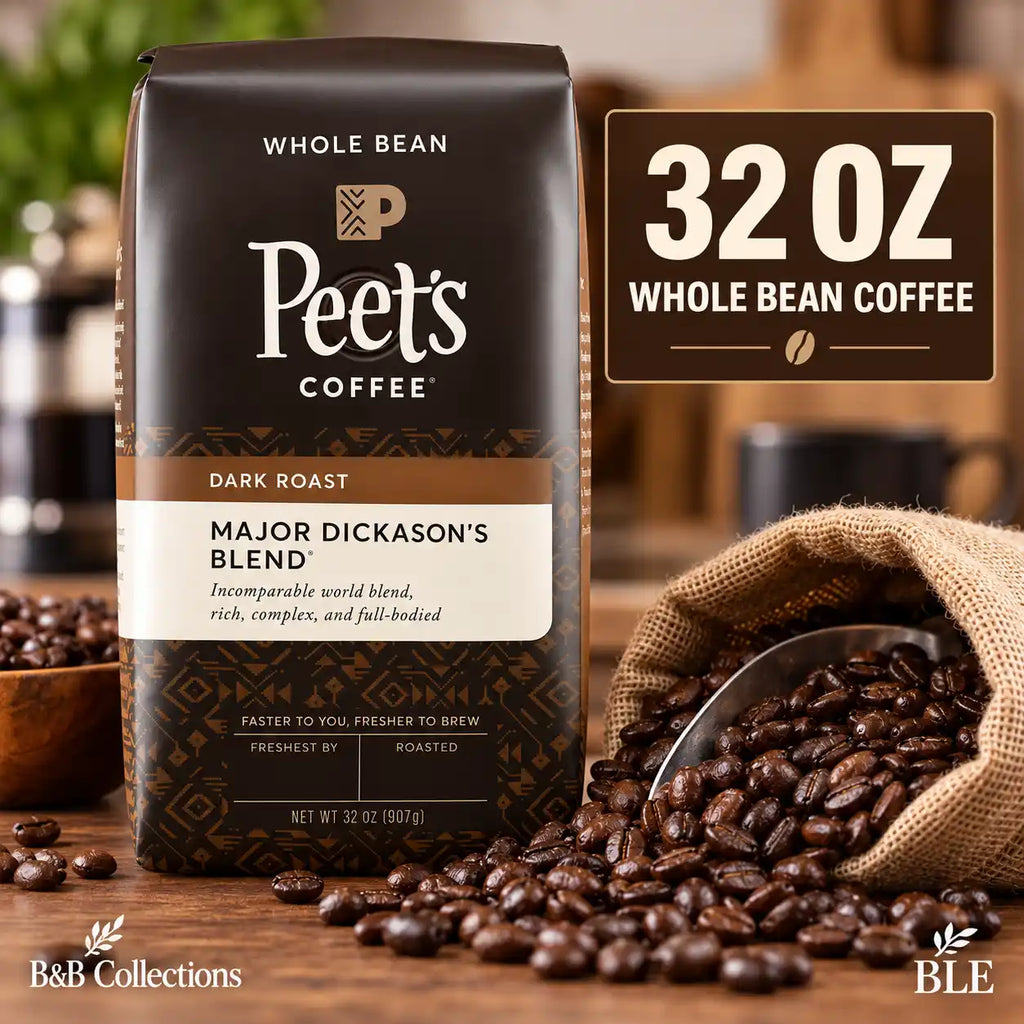 Peet's Coffee Major Dickason's Blend Dark Roast Whole Bean Coffee, 32 oz (2 lb), Rich & Full-Bodied
