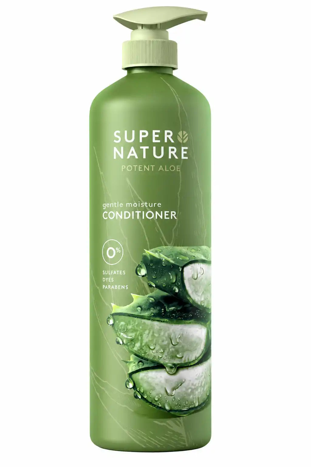 Super Nature Potent Aloe Gentle Moisture Conditioner, Sulfate-Free, Dye-Free & Paraben-Free, Aloe Vera Hair Care