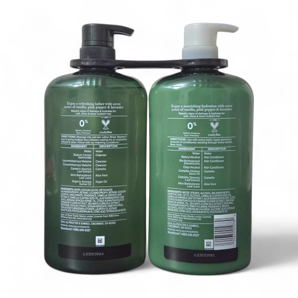 Herbal Essences Repair + Strength + Hydrate Shampoo & Conditioner Set, Argan Oil & Green Tea, 33.8 fl oz Each