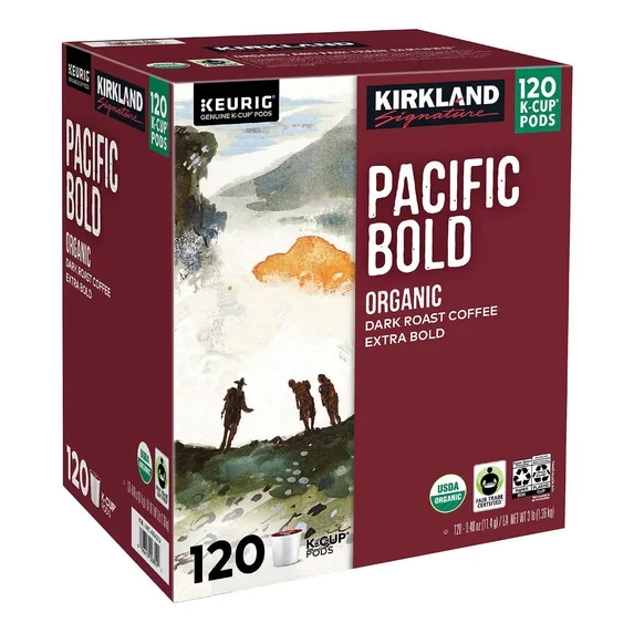 Kirkland Signature Organic K-Cup Coffee Pods, 120 Count, Keurig Compatible, Choose Your Roast