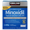 Kirkland Signature Minoxidil 5% Hair Regrowth Treatment for Men, 6-Month Supply, Unscented Foam or Topical Solution