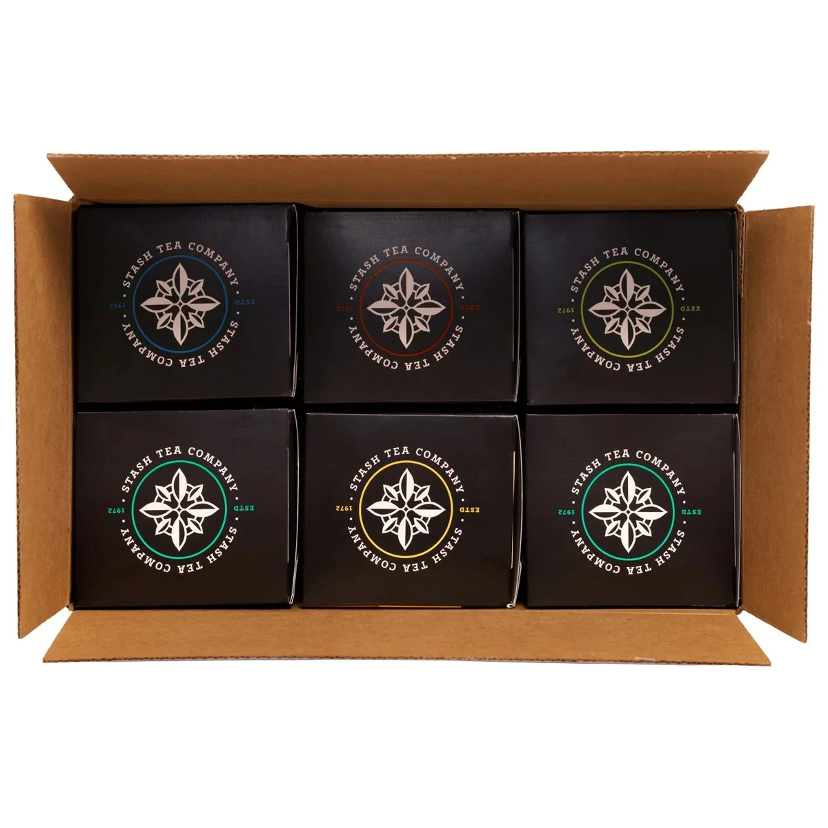 Stash Tea Essentials Variety Pack, 180 Individually Wrapped Tea Bags, 6 Flavor Assortment, Herbal, Black & Green Tea Collection, Non-GMO Project Verified, Kosher, Caffeine-Free & Caffeinated Options