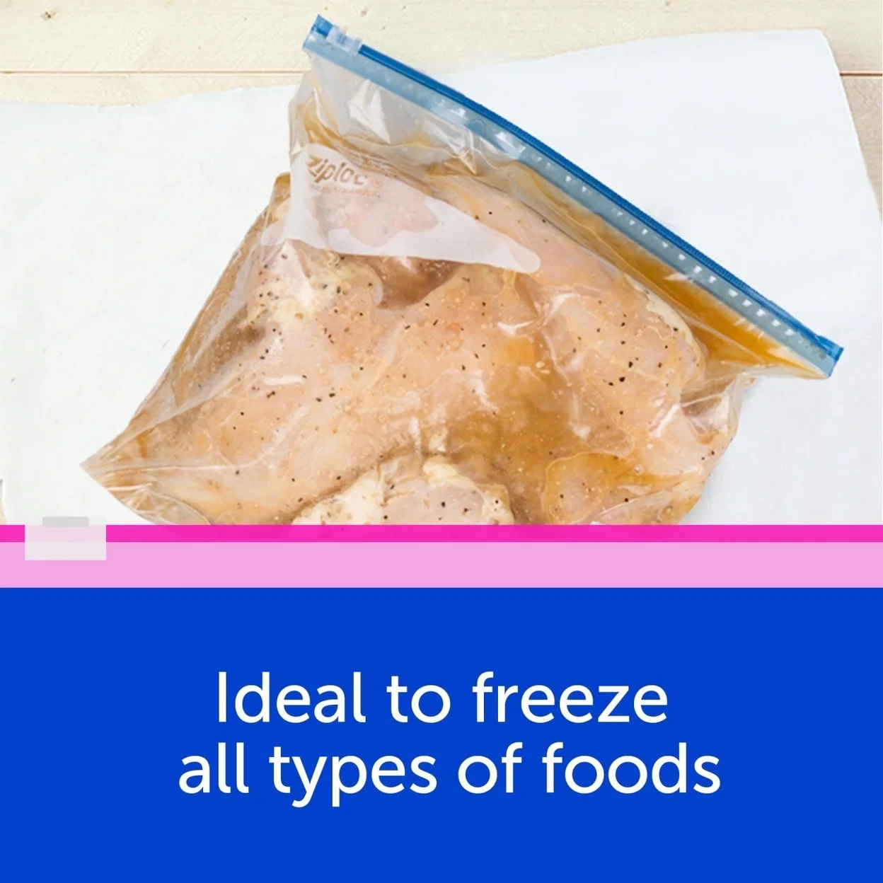 Ziploc Slider Freezer Bags, Variety Pack, 132 Count
